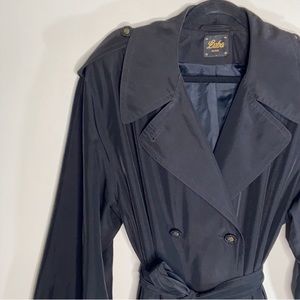 Luba Paris vintage black trench coat Size L